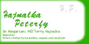 hajnalka peterfy business card